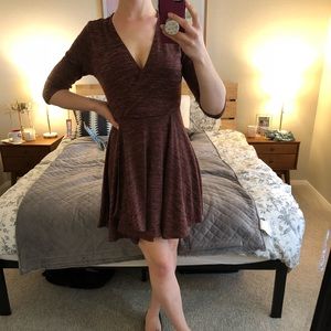 Mossimo berry fit n flare dress medium